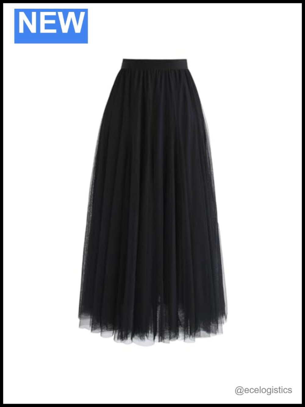 Layered Mesh Tulle Tutu Maxi Skirt A-Line High Waist Prom Party